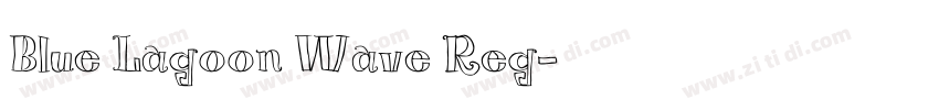 Blue Lagoon Wave Reg字体转换